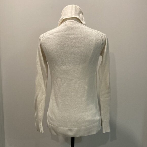 J.Crew XS Turtleneck Sweater Cream Wool Soft Knit Pullover - Picture 10 of 11